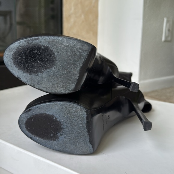 YSL Yves Saint Lauren Tribtoo Leather Platform Boots Size 8 - Picture 4 of 14